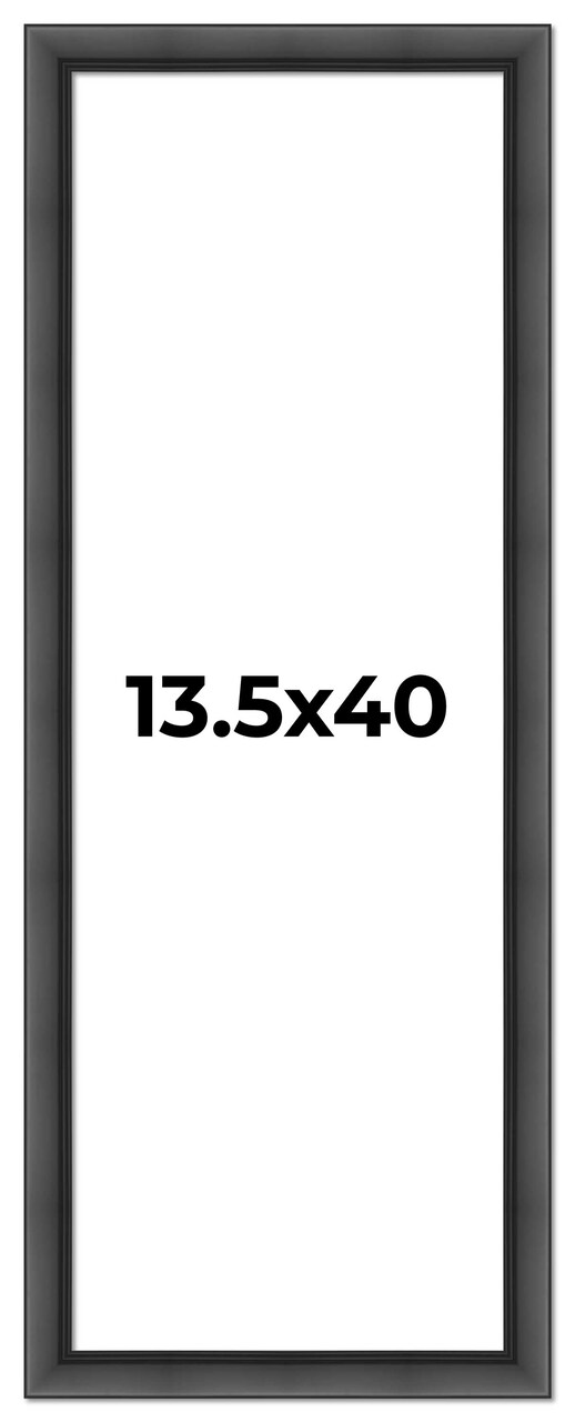 Panoramic Refined Black Picture Frame - UV Acrylic, Foam Board Backing, Hanging Hardware